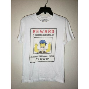 The Simpsons Reward El Chapo Joaquin Guzman Loera Cool T-shirt Size Small